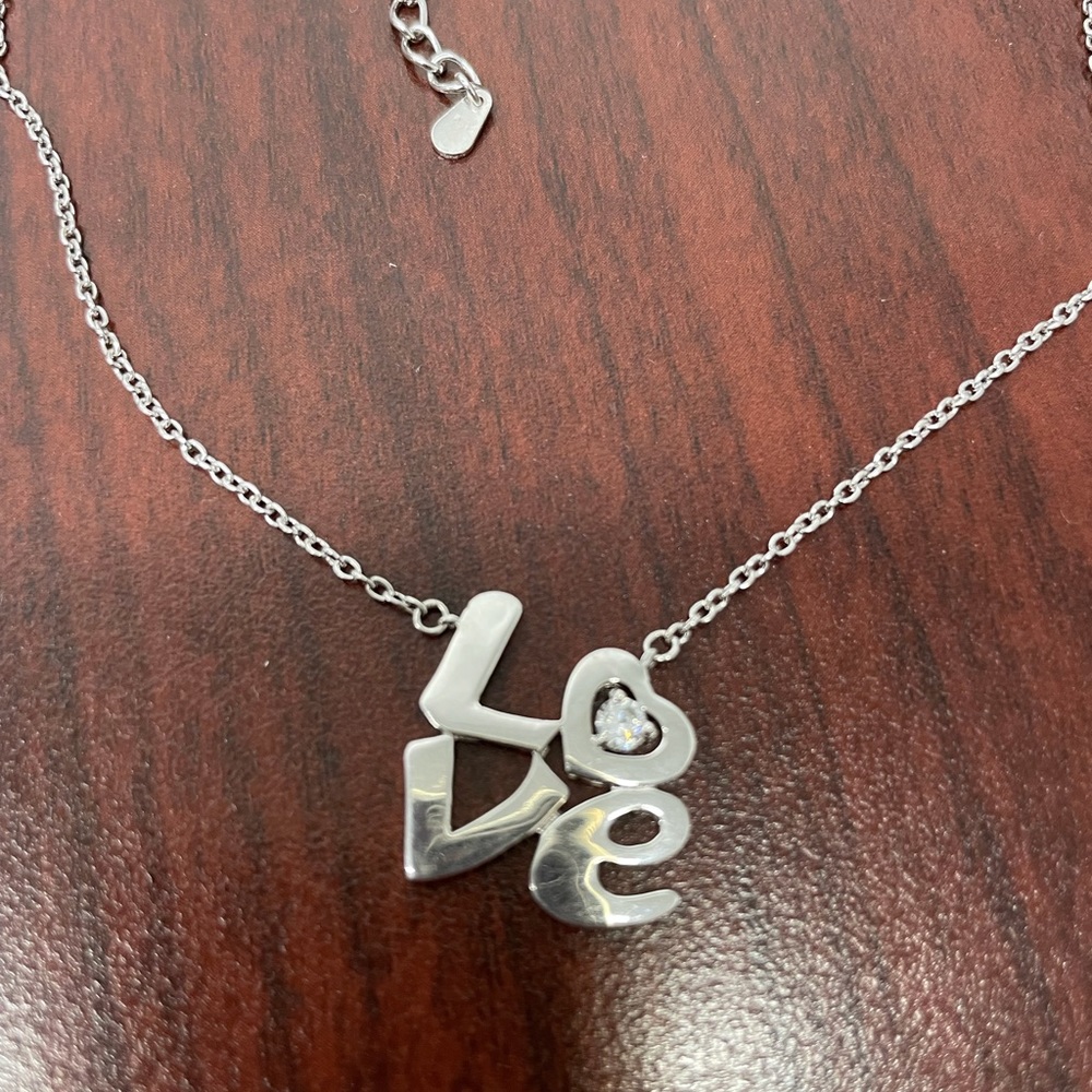Sterling sliver love necklace